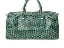 Load image into Gallery viewer, 新品未使用 GOYARD ゴヤール ボストン50バッグ ボストンバッグ BOSTON050TY09CL09P レザー PVC グリーン シルバー金具 中古 65298