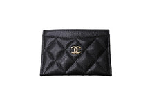 Load image into Gallery viewer, 未使用品 CHANEL シャネル クラシック カードケース ココマーク キャビアスキン グレインドカーフスキン AP0213 ブラック ゴールド 中古 65302