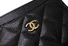 Load image into Gallery viewer, 未使用品 CHANEL シャネル クラシック カードケース ココマーク キャビアスキン グレインドカーフスキン AP0213 ブラック ゴールド 中古 65302