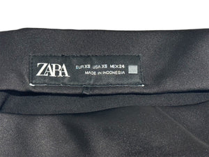 ZARA ザラ ロングスカート ゴムウエスト ポリエステル ポリウレタン サイズXS ブラック 美品 中古 65310