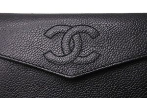 CHANEL シャネル コインケース カードケース ココマーク 5番台 1998年 キャビアスキン ブラック ゴールド金具 美品 中古 65316