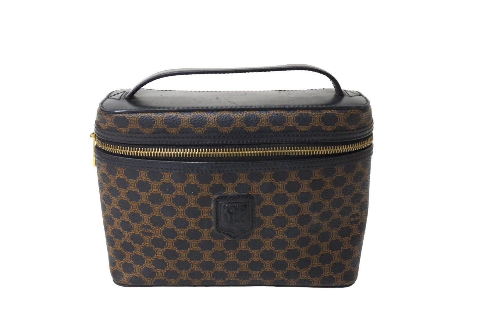 CELINE/マカダム　バニティ　ミニバッグ_ハンドバッグ CELINE セリーヌ バニティバッグ ミニバッグ ハンドバッグ マカダム柄