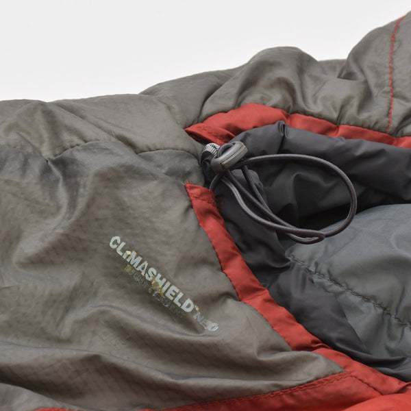 THE NORTH FACE ザノースフェイス クロムハーツカスタム リメイク クロスパッチ セメタリークロスパッチ 寝袋 寝具 レッド グレー 美品 中古 4a006532
