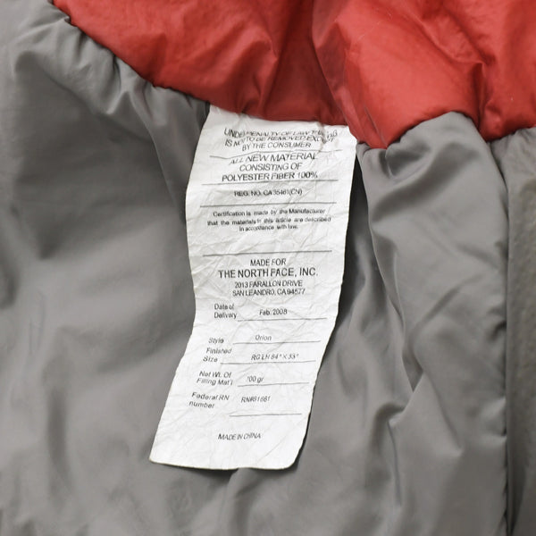 THE NORTH FACE ザノースフェイス クロムハーツカスタム リメイク クロスパッチ セメタリークロスパッチ 寝袋 寝具 レッド グレー 美品 中古 4a006532