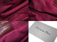 画像をギャラリービューアに読み込む, Christian Dior クリスチャンディオール サドルバッグ ハンドバッグ トロッター柄 キャンバス レザー レッド 美品 中古 65320