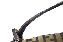 画像をギャラリービューアに読み込む, FENDI フェンディ マンマバケット ハンドバッグ ズッキーノ柄 キャンバス レザー ブラウン シルバー金具 美品 中古 65334