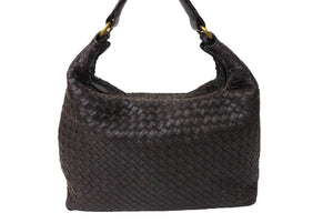 BOTTEGAVENETA ボッテガヴェネタ ショルダーバッグ イントレチャート 181347 V7782 1301 ラムスキン ブラウン 美品 中古 65339