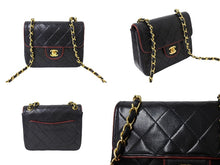 画像をギャラリービューアに読み込む, CHANEL シャネル ショルダーバッグ ココマーク 11番台 2007年 ミニマトラッセ ラムスキン ブラック ゴールド金具 美品 中古 65350