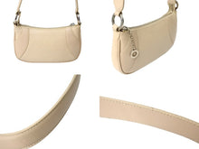 画像をギャラリービューアに読み込む, BVLGARI ブルガリ アクセサリーポーチ ショルダーバッグ レザー ベージュ シルバー金具 美品 中古 65355