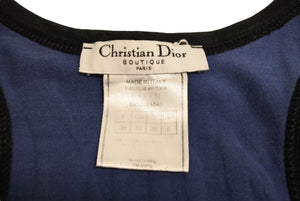 Christian Dior クリスチャンディオール John Galliano ジョンガリアーノ期 タンクトップ 2A12155580 ネイビー サイズ38 中古 65375
