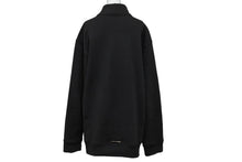 画像をギャラリービューアに読み込む, CHROME HEARTS クロムハーツ スウェット トレーナー ダガーハーフジップ クロスパッチ ブラック シルバー925 XL 美品 中古 65383
