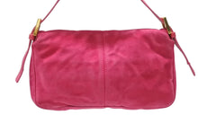 画像をギャラリービューアに読み込む, FENDI フェンディ マンマバケット ワンショルダーバッグ ラメ スエード レザー ショッキングピンク ゴールド金具 美品 中古 4b006540