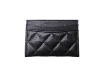 画像をギャラリービューアに読み込む, 新品同様 CHANEL シャネル カードケース ココマーク キャビアスキン シリアルランダム ブラック シルバー金具 中古 65417 正規品