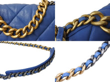 画像をギャラリービューアに読み込む, CHANEL シャネル シャネル19 ディズマフ マトラッセ 2WAY チェーン ショルダーバッグ 30番台 ライトブルー ラムスキン コンビ金具 ココマーク 美品 中古 65429
