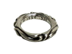 CHROME HEARTS クロムハーツ スクロールバンド リング 指輪 サイズ11.5号 重量8g シルバ−925 1994 刻印 美品 中古 65440