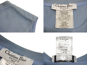 Christian Dior クリスチャンディオール タンクトップ ノースリーブ 3P16155303 パッチワーク ジャドール サイズ38 ブルー 美品 中古 65442