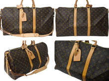 画像をギャラリービューアに読み込む, LOUIS VUITTON ルイヴィトン キーポル バンドリエール50 ボストンバッグ モノグラム M41416 ブラウン 美品 中古 65444