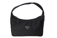 Load image into Gallery viewer, PRADA プラダ ホーボー ハンドバッグ ワンショルダーバッグ MV515 トライアングルロゴ ナイロン ブラック 美品 中古 65445