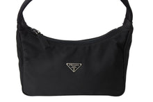 Load image into Gallery viewer, PRADA プラダ ホーボー ハンドバッグ ワンショルダーバッグ MV515 トライアングルロゴ ナイロン ブラック 美品 中古 65445