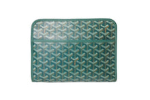 Load image into Gallery viewer, GOYARD ゴヤール ジュバンスMM ポーチ クラッチバッグ ゴヤールディンキャンバス カーフスキン グリーン 美品 中古 65449