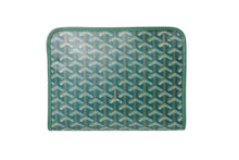 Load image into Gallery viewer, GOYARD ゴヤール ジュバンスMM ポーチ クラッチバッグ ゴヤールディンキャンバス カーフスキン グリーン 美品 中古 65449