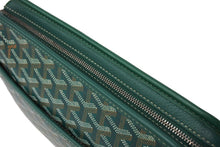 Load image into Gallery viewer, GOYARD ゴヤール ジュバンスMM ポーチ クラッチバッグ ゴヤールディンキャンバス カーフスキン グリーン 美品 中古 65449