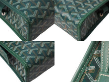 Load image into Gallery viewer, GOYARD ゴヤール ジュバンスMM ポーチ クラッチバッグ ゴヤールディンキャンバス カーフスキン グリーン 美品 中古 65449