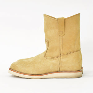 RED WING レッドウイング ペコスブーツ ウエスタンブーツ USA製 スウェードレザー ベージュ 29ｃｍ 美品 中古 4a006545