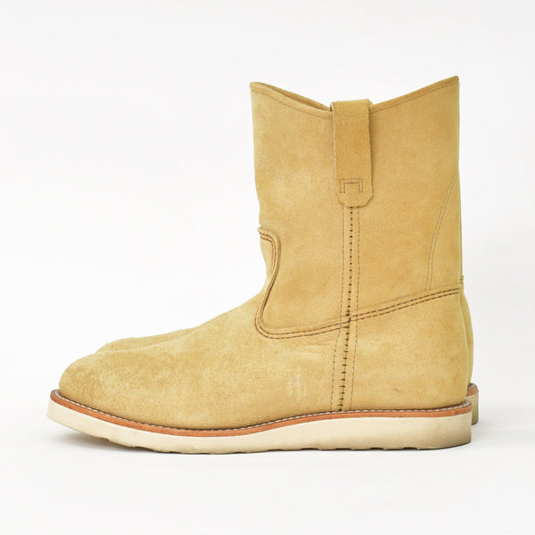 RED WING レッドウイング ペコスブーツ ウエスタンブーツ USA製 スウェードレザー ベージュ 29ｃｍ 美品 中古 4a006545