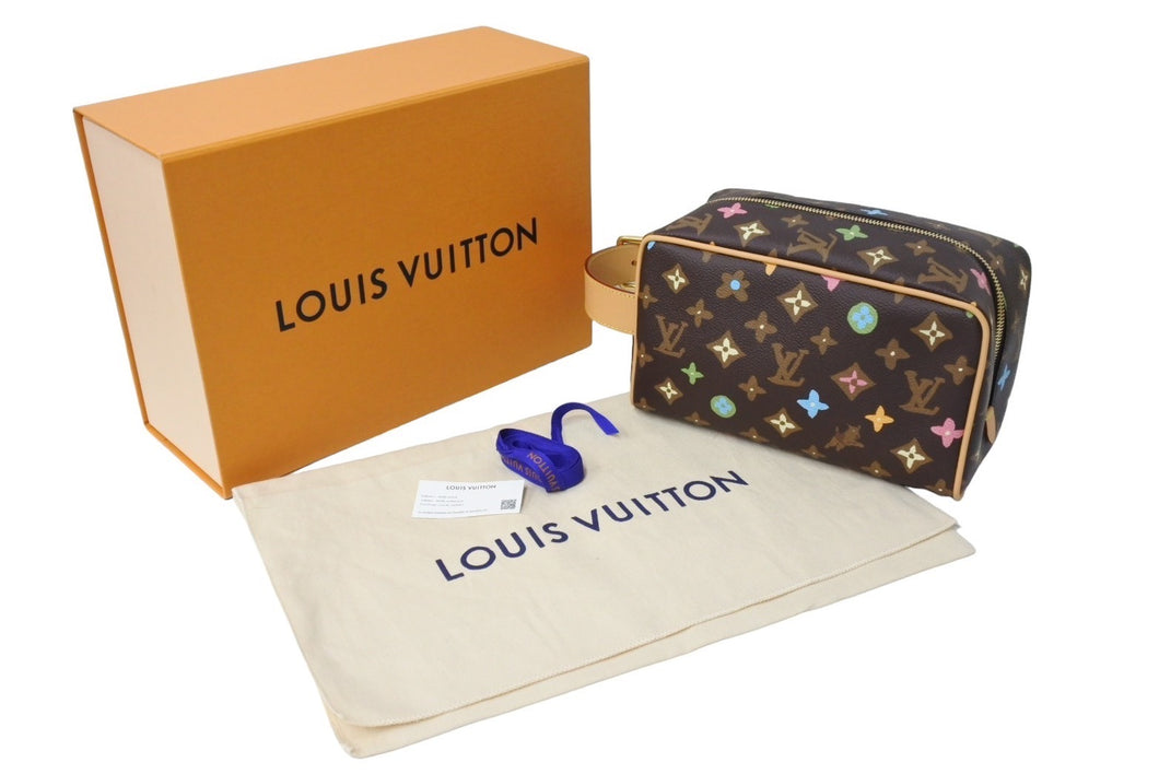 新品未使用品 LOUIS VUITTON ルイ ヴィトン ロッカードップキット ハンドバッグ モノグラムクラギー M47069 ブラウン 中古 65452