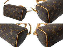 Load image into Gallery viewer, 極美品 LOUIS VUITTON ルイヴィトン ナノスピーディ ハンドバッグ 2WAY M61252 モノグラムキャンバス ヌメ革 中古 65456