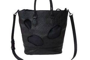 LOUIS VUITTON COMME des GARCONS ルイヴィトン ウィズホールズPM ハンドバッグ M45887 モノグラム アンプラント 川久保玲 美品 中古 65469