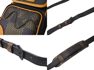 極美品 LOUIS VUITTON ルイヴィトン アマゾン メッセンジャー ショルダーバッグ N40357 ダミエ エベヌ モノグラム NIGO 中古 65491