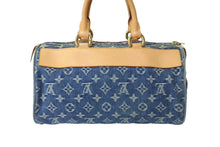 Load image into Gallery viewer, 極美品 LOUIS VUITTON ルイヴィトン ネオスピーディ ハンドバッグ モノグラム デニム M95019 ゴールド金具 ブルー ベージュ 中古 65501