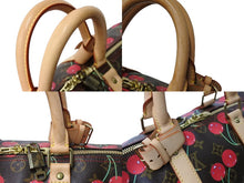 画像をギャラリービューアに読み込む, 極美品 LOUIS VUITTON ルイヴィトン キーポル 45 モノグラムチェリー 村上隆 ボストンバッグ ハンドバッグ レッド M95011 中古 65502