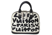 画像をギャラリービューアに読み込む, LOUIS VUITTON ルイヴィトン グラフィティ アルマMM ハンドバッグ モノグラム M92179 ブラック ホワイト 美品 中古品 65507