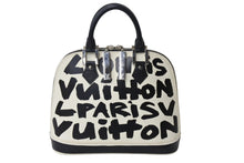 Load image into Gallery viewer, LOUIS VUITTON ルイヴィトン グラフィティ アルマMM ハンドバッグ モノグラム M92179 ブラック ホワイト 美品 中古品 65509