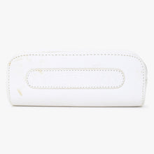 画像をギャラリービューアに読み込む, CHROME HEARTS クロムハーツ メガネケース ポーチ レザー ホワイト 良品 中古 65519