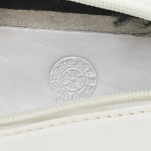 CHROME HEARTS クロムハーツ メガネケース ポーチ レザー ホワイト 良品 中古 65519