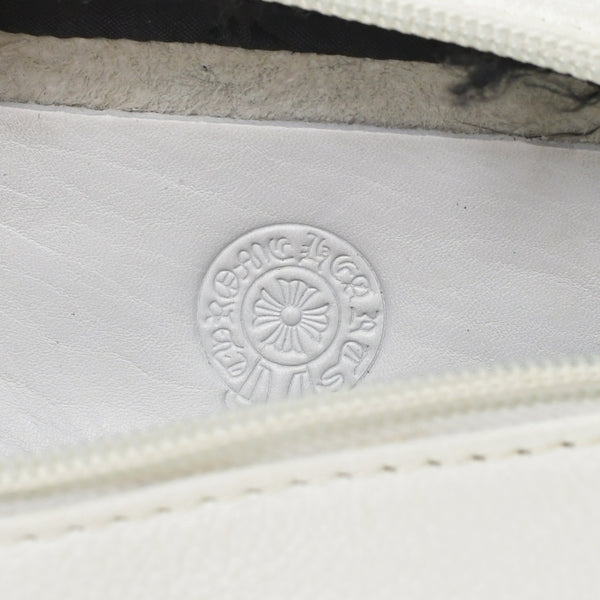 CHROME HEARTS クロムハーツ メガネケース ポーチ レザー ホワイト 良品 中古 65519