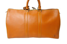 画像をギャラリービューアに読み込む, LOUIS VUITTON ルイ ヴィトン キーポル45 ボストンバッグ M42978 旅行バッグ エピレザー ジパングゴールド 美品 中古 65524