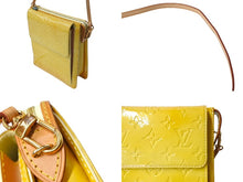 画像をギャラリービューアに読み込む, LOUIS VUITTON ルイ ヴィトン ヴェルニ モット ショルダーバッグ M91059 モノグラムヴェルニ エナメル イエロー 美品 中古 65530