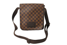 Load image into Gallery viewer, LOUIS VUITTON ルイ ヴィトン ブルックリンPM ショルダーバッグ N51210 ダミエ エベヌ キャンバス ブラウン 銅金具 美品 中古 65534