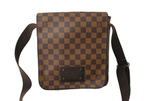 Load image into Gallery viewer, LOUIS VUITTON ルイ ヴィトン ブルックリンPM ショルダーバッグ N51210 ダミエ エベヌ キャンバス ブラウン 銅金具 美品 中古 65534