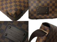 Load image into Gallery viewer, LOUIS VUITTON ルイ ヴィトン ブルックリンPM ショルダーバッグ N51210 ダミエ エベヌ キャンバス ブラウン 銅金具 美品 中古 65534