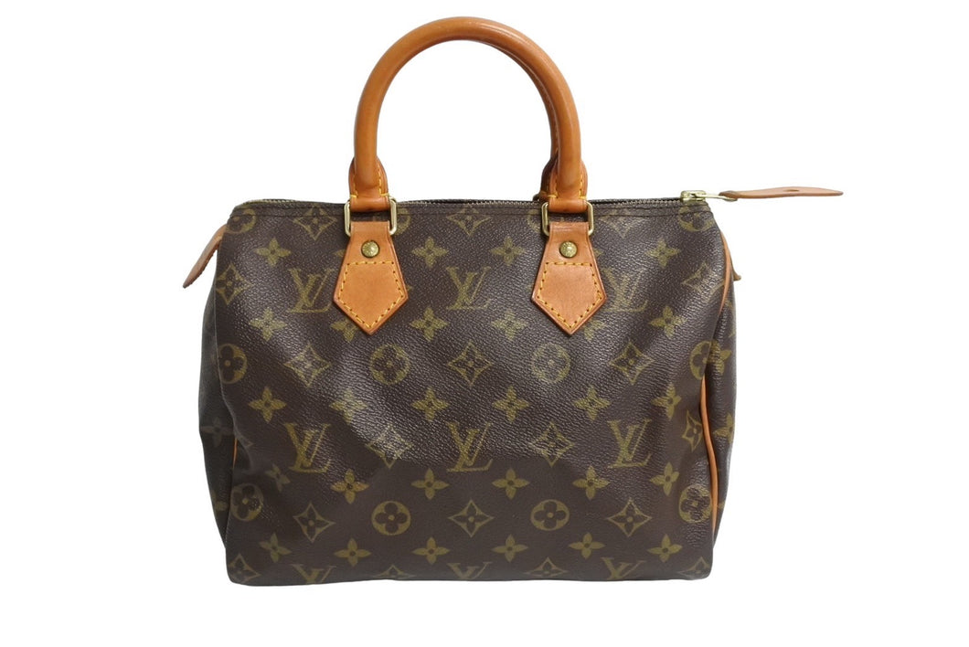 LOUIS VUITTON ルイ ヴィトン スピーディ25 ハンドバッグ M41528 モノグラムキャンバス ブラウン 美品 中古 65535