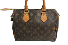 画像をギャラリービューアに読み込む, LOUIS VUITTON ルイ ヴィトン スピーディ25 ハンドバッグ M41528 モノグラムキャンバス ブラウン 美品 中古 65535
