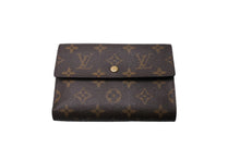 Load image into Gallery viewer, LOUIS VUITTON ルイ ヴィトン モノグラム ポルトトレゾール エテュイ パピエ 三つ折り財布 M61202 ブラウン 美品 中古 65543