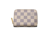 Load image into Gallery viewer, LOUIS VUITTON ルイ ヴィトン ジッピー コインパース コインケース N60229 ダミエアズール キャンバス ホワイト 美品 中古 65544
