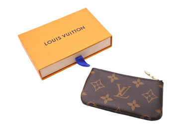 新品同様 LOUIS VUITTON ルイヴィトン コインケース ポシェット クレ M62650 ブラウン ゴールド金具 中古 65546